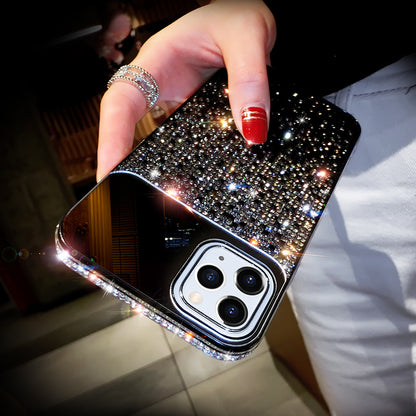 Rhinestone Makeup Mirror Phone Case